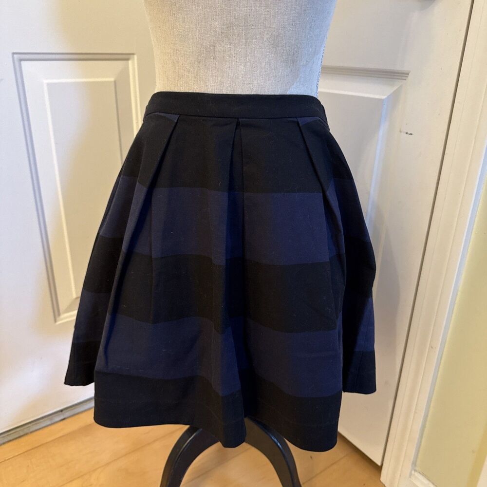 PREP SKIRT Gap Striped Navy & Black Full Skirt Size 4